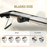 LMETJMA Adjustable Mandoline Slicer – Stainless Steel Vegetable Cutter & Chopper