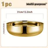 Stainless Steel Large Mixing Bowl – Multi-Purpose Kitchen Bowl for Dough, Salads & Vegetables