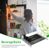 Canned Beverage Push Rack – Adjustable Drink Organizer Dispenser for Fridge