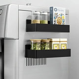 2/4pcs Magnetic Storage Rack Punch-Free – Refrigerator Organizer for Kitchen & Bathroom