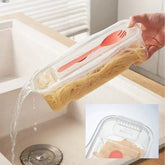 Microwave Pasta Cooking Box, Heat-Resistant Spaghetti & Salad Steamer with Lid