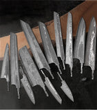 F.YOUNG DIY VG10 Damascus Steel Knife Blank – 67-Layer Hand-Forged Japanese Chef Blade (No Handle)