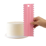 4pcs Cream Scraper Set – PP Icing Combs & Spatulas for Cake Decorating and DIY Baking