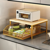Kitchen Countertop Organizer – Multi-Use Pull-Out Shelf for Microwave, Coffee Machine & Spices