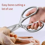 Stainless Steel Kitchen Scissors – Multifunctional Household Food & Bone Cutter