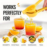Manual Metal Lemon & Lime Squeezer – Stainless Steel Citrus Press & Juicer with Zester