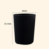 Plastic Round Trash Can – Simple Wastebasket for Bathroom, Kitchen, Bedroom & Office