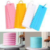 4pcs Cream Scraper Set – PP Icing Combs & Spatulas for Cake Decorating and DIY Baking