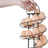 Multifunctional Spiral Egg Holder – Space-Saving Iron Storage Rack