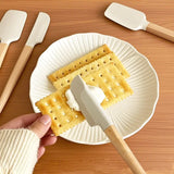 Non-Stick Silicone Baking Spatula with Wooden Handle β Heat-Resistant Icing & Jam Spreader