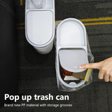 Home Trash Can with Lid β Large Capacity Press Type Gap Bin for Bathroom & Kitchen