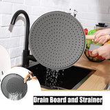 Silicone Kitchen Splatter Screen – Heat-Resistant Oil Splash Guard with Handle