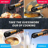 Digital Meat Thermometer IP67 Waterproof β Fast Read with 2 Probes for Cooking & BBQ
