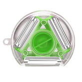 3-in-1 Magic Trio Peeler Set – Multi-Function Fruit & Vegetable Slicer, Shredder & Julienne Cutter