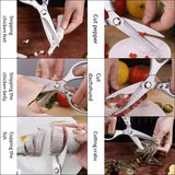 Stainless Steel Kitchen Scissors – Multifunctional Household Food & Bone Cutter