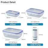 Vacuum Food Storage Box β Transparent Fridge & Microwave Safe Food Container