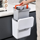 Kitchen Hanging Garbage Bin 7L/9L – Wall-Mounted Covered Recycling Bin for Kitchen & Bathroom