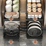 Pull-Out Multifunctional Kitchen Organizer – Adjustable Pots & Pans Lid Holder with Sliding Drawer