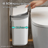 12/16L Press Type Wall Mounted Trash Can with Lid β Hanging Waste Bin for Bathroom & Kitchen
