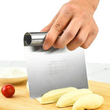 Stainless Steel Cake Scraper & Dough Divider – Buttercream Edge Smoother Baking Tool