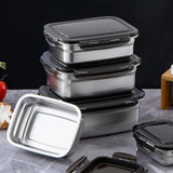 Stainless Steel Crisper with Handle – Large Capacity Fresh-Keeping Box for Kitchen, Korean Style Pickles & Picnic