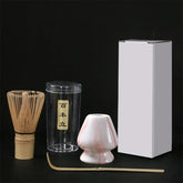 3-Piece Bamboo Tea Brush Set – Matcha Whisk, Spoon & Stand