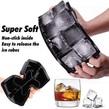 Silicone Ice Cube Tray & Ice Ball Mold, Square & Sphere Freezer Maker with Lid