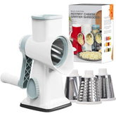 LMETJMA 3-in-1 Rotary Cheese Grater – Manual Vegetable Slicer & Nut Grinder
