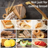 Wooden Bow Bread Cutter – Serrated Sourdough & Bagel Knife with Detachable Blade