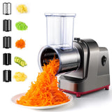 LMETJMA 5-in-1 Electric Vegetable Slicer 250W – Automatic Shredder & Cheese Grater