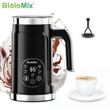 BioloMix 5-in-1 Milk Frother with LED Touch Screen – Hot & Cold Foam Maker and Milk Warmer