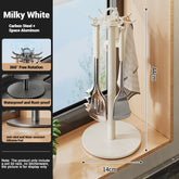 Rotating Kitchen Utensil Stand – 8-Hook Countertop Organizer with 360° Rotation