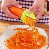 Kitchen Rotating Shredder Spiral Peeler – Manual Vegetable Slicer & Fruit Grater