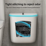 Bathroom Wall Mounted Trash Can with Lid – Waterproof Narrow Hanging Rubbish Bin 7L / 9L