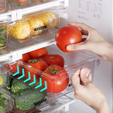 Transparent Refrigerator Storage Box – Under-Shelf Organizer for Eggs, Fruits & Vegetables