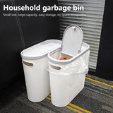 Home Trash Can with Lid β Large Capacity Press Type Gap Bin for Bathroom & Kitchen