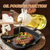 2-in-1 500ml Plastic Oil Spray Bottle β Spray & Pour Oil Dispenser for Cooking & BBQ