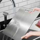 Titanium Stainless Steel Cutting Board – Double-Sided Food Grade Chopping Board
