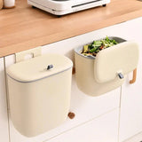Plastic Wall-Mounted Trash Can with Sliding Lid β Hanging Garbage Bin for Bathroom, Kitchen & Cabinet Door