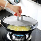 Stainless Steel Fine Mesh Frying Pan Splatter Screen – Oil Proof Lid Cover