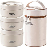 Portable Insulated Food Lunch Container Set – 3-Stackable Thermal Lunch Boxes for Adults & Kids