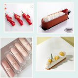 Elliptical Bar Chocolate Cake Silicone Mold, French Dessert & Mousse Baking Tool