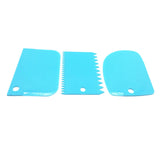 3Pcs Cream Scraper Set Straight, Arc & Tooth Shape Cake Decorating Tools