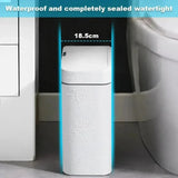 15L Smart Bathroom Trash Can β Touchless Sensor Garbage Bin with Automatic Bagging & Waterproof Design