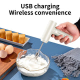 Wireless Electric Food Mixer – Portable 3-Speed Egg Beater for Baking, Dough & Cream