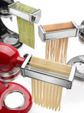 Pasta Attachment for KitchenAid Mixer – Pasta Sheet Roller, Spaghetti & Fettuccine Cutter