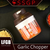 Luxury LFGB Certificated Garlic Masher – Rechargeable Vegetable & Fruit Grinder