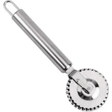 Stainless Steel Wheel Fluted Pasta Crimper – Ravioli Cutter & Dough Sealer