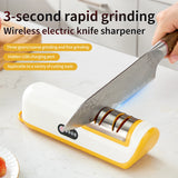 Electric Knife Kitchen Sharpener – Multifunctional 3-Gear Automatic Professional Sharpener
