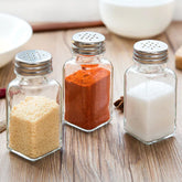 Kitchen Glass Spice Bottle Set – Mini Salt & Pepper Seasoning Jars with Lid